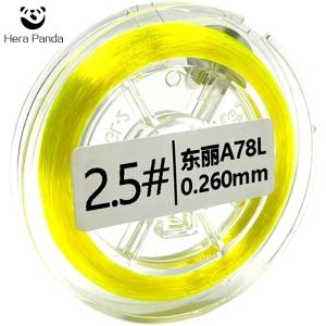 50m TORAY A78L Fluorescent Yellow Nylon Main Line Standard Diameter Performance Balanced Low Herabuna Taiwan Ice Fishing Line