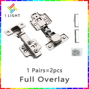 (Fast Delivery)1Pair(2pcs) Hydraulic soft close Concealed Hinges Regular for Cabinet bisagra DIY