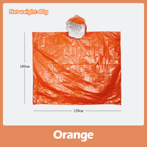 Emergency Raincoat Outdoor Survival Multifunction Camping Waterproof Raincoats Lightweight Thickened Hooded Coat Reusable Raincoats