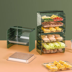 Kitchen Hot Pot Side Dish Plates Rack Wall-mounted Food Storage Rack Prepare Dish Side Dishes Tray Multi-layer Side Dish Holder