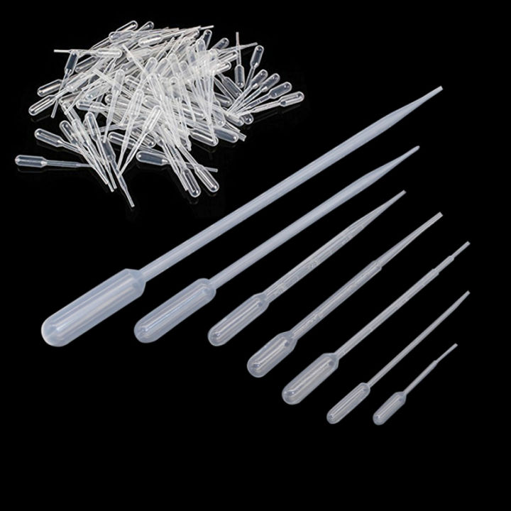 25100PCS Disposable Plastic Pipettes Pipets Eye Dropper Transfer