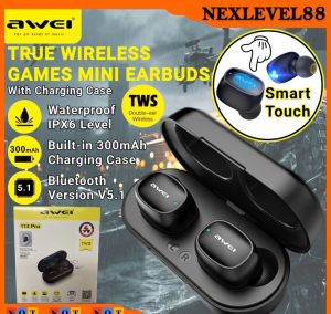 Loock At Awei T13 Pro Fone Bluetooth Earphones Wireless Earbuds Bass In-Ear TWS Headphone With Mic HiFi Stereo Gaming Headset Earphone