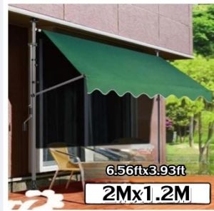 Awning tegak kanopi condong kanopi boleh ditarik balik kedai atap engkol tangan balkoni halaman payung pelindung matahari isi rumah