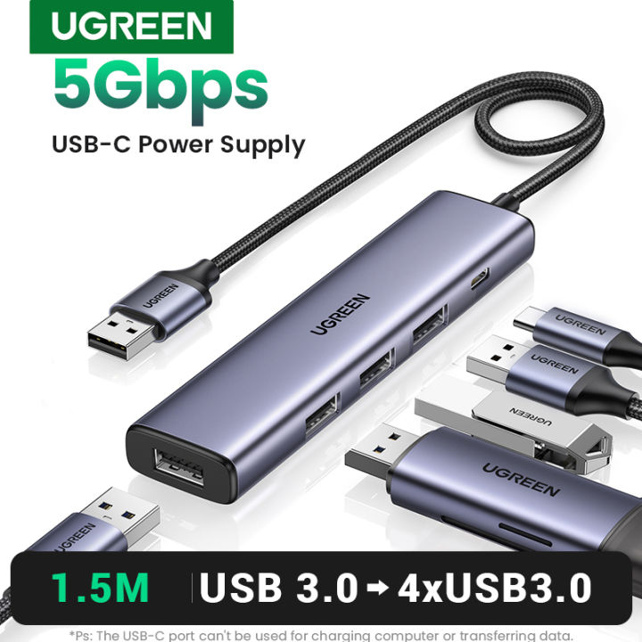 UGREEN USB 3.0 HUB with 4 USB 3.0 Ports 5Gbps Transfer Speed with Type ...