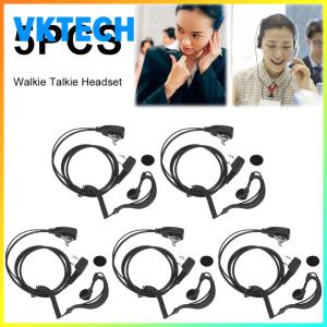 5 Pack Walkie Talkie Earpieces with 2 Pin Compatibility Suitable for Security Construction and Outdoor Use