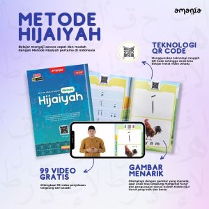 [BUKU ANAK MUDAH BACA QURAN] Metode Hijaiyah Belajar Cepat Baca Alquran dengan panduan video teknologi QR Code  cocok untuk anak | Ukuran A5 pengganti Iqro