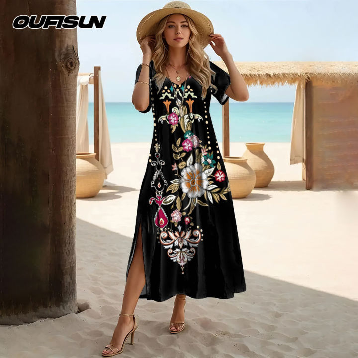 loosely fit dress in hawaii Amazon.com: RipSkirt Hawaii Sun Dress Long