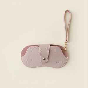 BAGUO Di động Túi đựng kính bằng da PU Túi đựng kính râm Hộp bảo vệ kính mắt Túi đựng kính Di động Phong cách Hàn Quốc Túi Kính râm Nữ