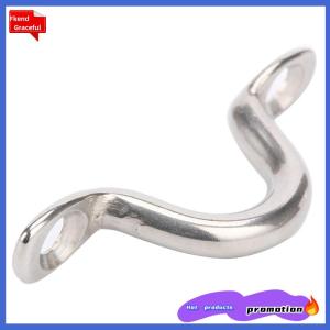 Fkend 4Pcs Handle Stainless Steel Wire Eye Strap Boat Marine Tie Down Hook Canopy Engines Accessories