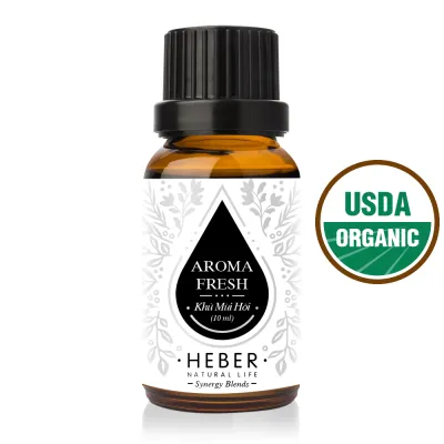 Tinh Dầu Khử Mùi Hôi - Aroma Fresh Blends Essential Oil Heber Natural Life 100% Thiên Nhiên Nguyên Chất Cao Cấp Nhập Khẩu Xông Thơm Phòng