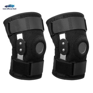Ueb Official Mall ✪ Professional Sports Knee Brace with Side Stabilisers Protective Knee Pads Adjustable Compression Patella Brace Elastic Bands for Men Women