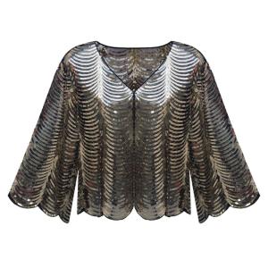Quấn ngang vai lưới với sequins phong cách khăn choàng tiệc glitters cardigan cho chủ đề sự kiện đám cưới và sân khấu biểu diễn