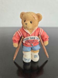 Cherished Teddies Wade Weathersbee using crutches