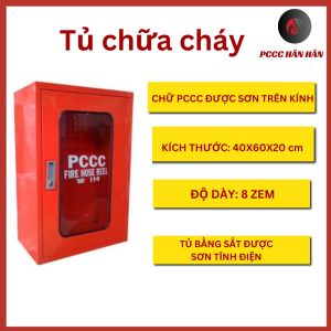 Tủ PCCC tủ chữa cháy vách tường tủ đựng bình chữa cháy ngoài nhà 60x40x20