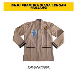Baju pramuka lengan panjang siaga kelas 1 2 3 size 10 -18 merk semoga sukses