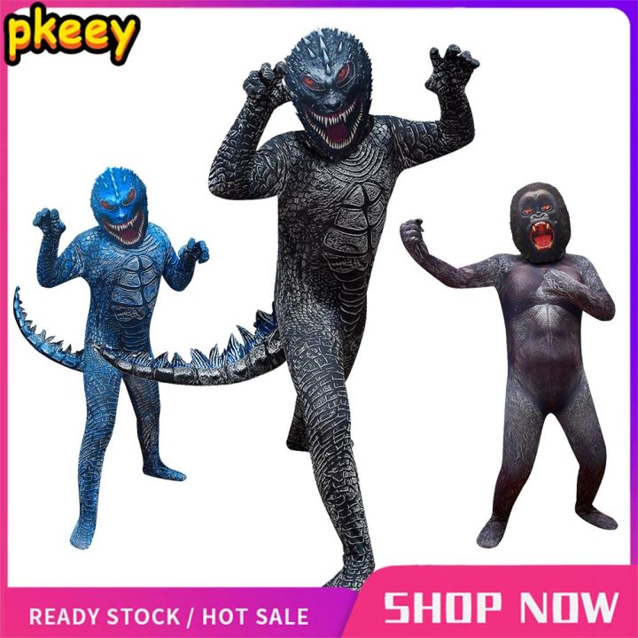 Kids Godzilla VS King Kong Cosplay Costumes Set for Kids Boys Cartoon ...