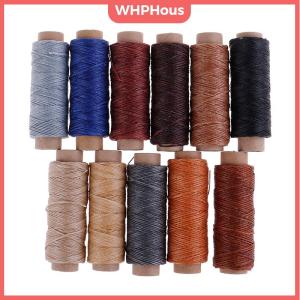 WHPHous 50m Roll Leather Sewing Flat Waxed Thread Wax String Hand Stitching Craft 150D