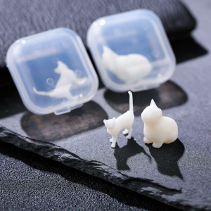 3D Three-dimensional Sitting for Cat Model Mini for Cat Epoxy Ab Glue Resin Diy Material Manual Filling