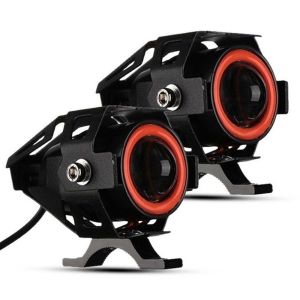 WISH BOUTIQUE MINI U7 อุปกรณ์ตกแต่งรถยนต์ สกู๊ตเตอร์ LED สว่างมาก ไฟหน้า LED สำหรับรถจักรยานยนต์ ไฟตัดหมอก ไฟมอเตอร์ไซค์ การขับขี่ Moto Spotlights