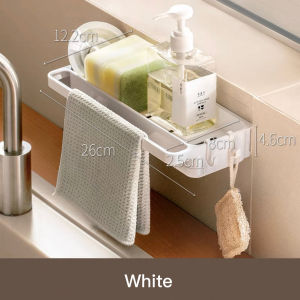 DXL Rag Drain Rack Kitchen Sink Faucet Wall-mounted Shelf Household Dishcloth Storage Shelf