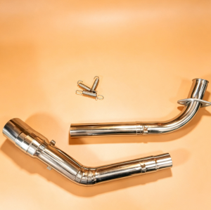 Nmax v2v3 stainless elbow on Akrapovic round with db reducer