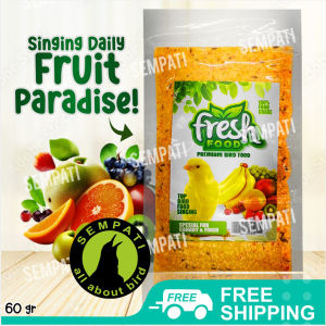 SEMPATI Canary Fresh Food Premium Cede Cd Pakan Burung Kenari Finch Siskin Cede Fresh Buah Buahan Pakan Harian Lomba Burung Gacor