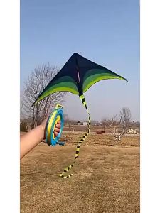 Long tail rainbow kite with kite string 50m Outdoor beach garden sport Kite flying toy Game