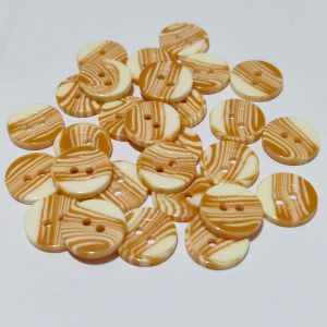 isi 144pcs Kancing Baju GRADASI ORANGE Kayu 13mm(20L) dan 15mm(24L) ISI 144 pcs