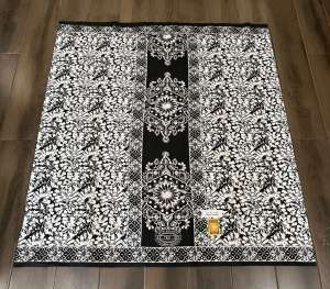 SARUNG ASTEX 005 / Sarung Dessin Motif Geometris Hitam Putih  / Sarung Santri / Sarung Batik Katun