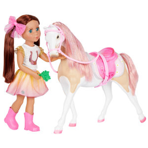 Ngựa Cho Búp Bê Mỹ Thời Trang Cô Gái Long Lanh Glitter Girls 35cm 14 inch by Battat Starlight 14" Toy Horse PVN6543 (hàng tồn kho)