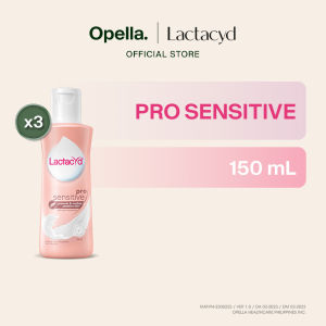 Lactacyd Pro Sensitive Feminine Wash Cleanser Soothing Gentle Balancing 150mL x3