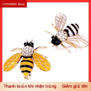 CS Phụ Nữ Tinh Tế Ong Nhỏ Côn Trùng Pha Lê Rhinestone Pin Trâm Trang Sức Phụ Kiện