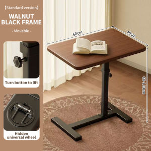 Wooden swivel and lift bedside table Removable Coffee table Bedroom table Reversible and rotatable