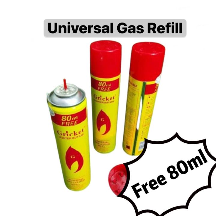 Gricket Big Size 380ml Universal Gas Lighter Refill Free 80ml Lighter