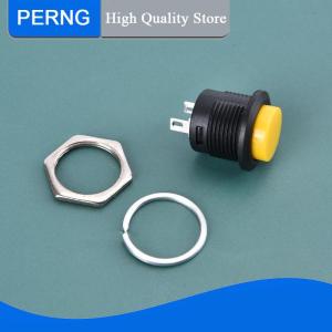 [PERNG] Tehe 16มม. 12V-24V ปุ่มไฟ LED รถยนต์กันน้ำสวิตช์เปิด ปิดชั่วขณะโลหะ