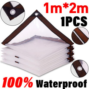 Outdoor Rainproof Transparent Plastic Sheet Trapal With Rope For Garden Balcony Car Truck Protection