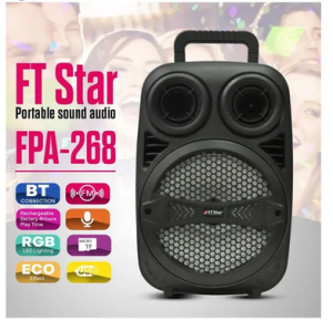 8 inch square dance audio Bluetooth mobile drawbar speaker player k song high power tone with wired microphone