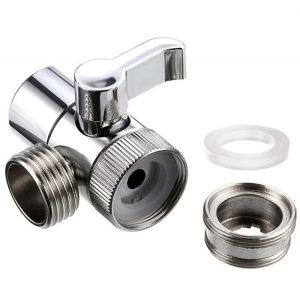 Brass 3-Way Diverter Valve Faucet Connector Adapter Three Head Function Switch Bathroom Accessories