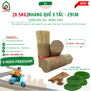 [0.5KG] Nhang Quế 3 Tấc - Thơm Nhẹ Dịu Ít Khói -  An Lộc Phát