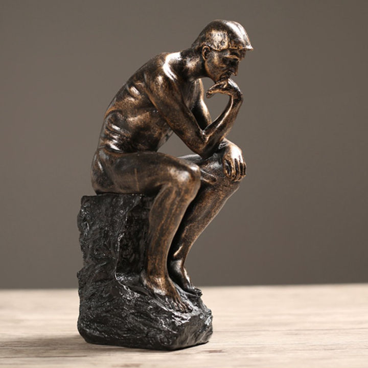shamjina 10 Resin The Thinker Statue Famous Thinking Man Sculptures