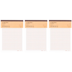 3 Pcs Handwriting Paper Math Homework Paper Writing Paper Letter Paper School Supplies For Students Office Use