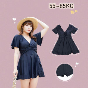 ชุดว่ายน้ำคนอ้วน ชุดว่ายน้ำวันพีช เดรส ชุดว่ายน้ำ 40~85kg ชุดว่ายน้ำ เดรส ชุดว่ายน้ำ ชุดว่ายน้ำสาวอวบ