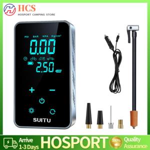 【HCS】Portable Tyre Inflator 150PSI Handheld Tire Pump LCD Display Electronic Inflatable Pump High Precision 1800MAH for Motorbike Vehicle Balls