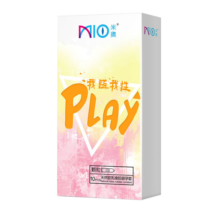 Mio Play Ultra Thin Sleeve Condoms For Adult Easy On Large Particles Orange Flavor Condom 52mm 8021