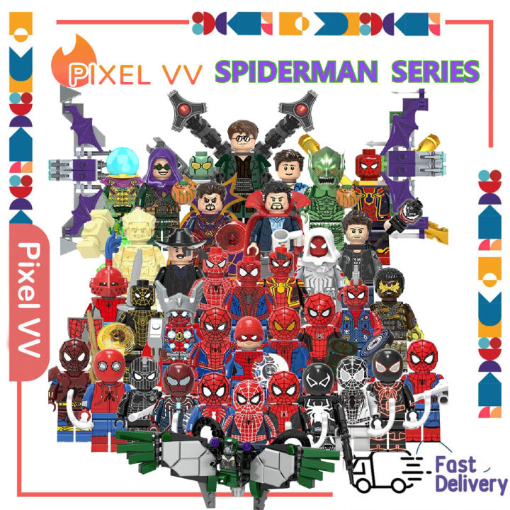 Marvel Spider Man Minifigures Building Block Toy No Way Home Spider Man ...