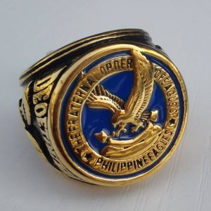 【MODOMOMA】Free Case Kuya Bull Ring for Men Eagles Gold Silver Stainless Steel Titanium Anti Rust Pure Eagles Fraternal Ring Philippine Fashion Retro Size 8-13 Jewelry Rings Original Sale A59