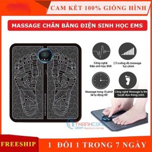 Thảm massage chân EMS giúp lưu thông khí huyết giảm đau mỏi chân chăm sóc sức khỏe pin sạc màn hình kỹ thuật số