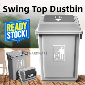 Swing Top Garbage Bin With Swing Lid / Dustbin / Waste Paper Bin / Trash Bin / Tong Sampah/Office Dustbin / Home Dustbin / Recycle Dustbin Swing Top Dustbin Flip Top Bin