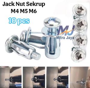 10 Pcs Sekrup Jack Nut / Rivet Plat Metal Sekrup M4 / M5 / M6 Rivet Fiser Mur Baut Drat Sekrup