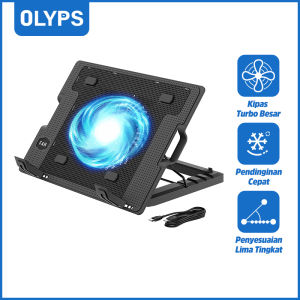 【OLYPS】Cooling Pad Laptop Gaming Kipas Fan Pendingin Laptop Portable Stand for Laptop Hingga 17 inci